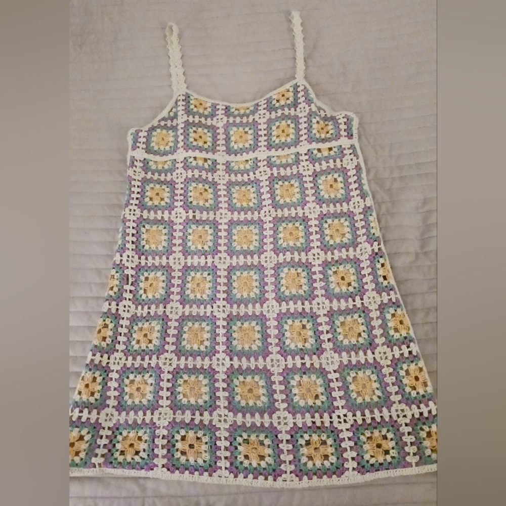 Zara Multicolor Crochet Dress